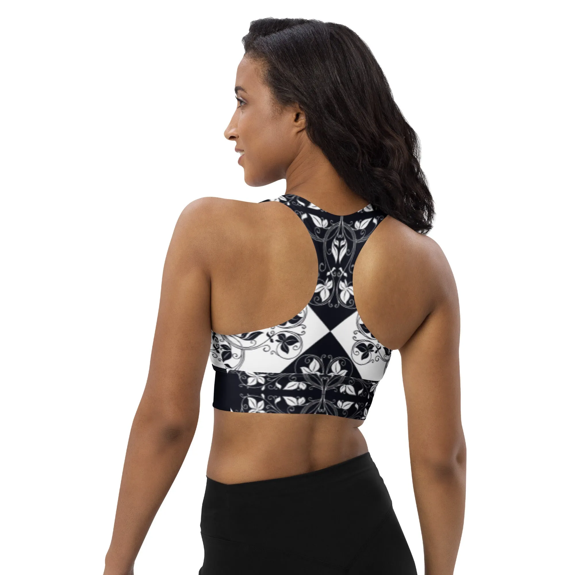 Longline sports bra Xari Navy