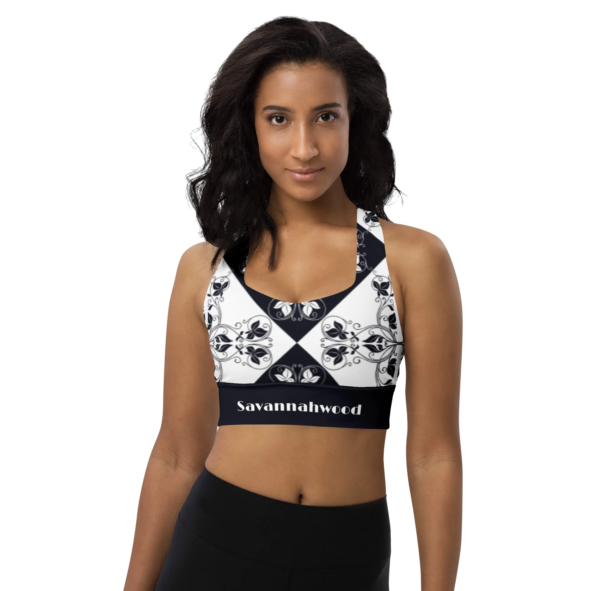 Longline sports bra Xari Navy