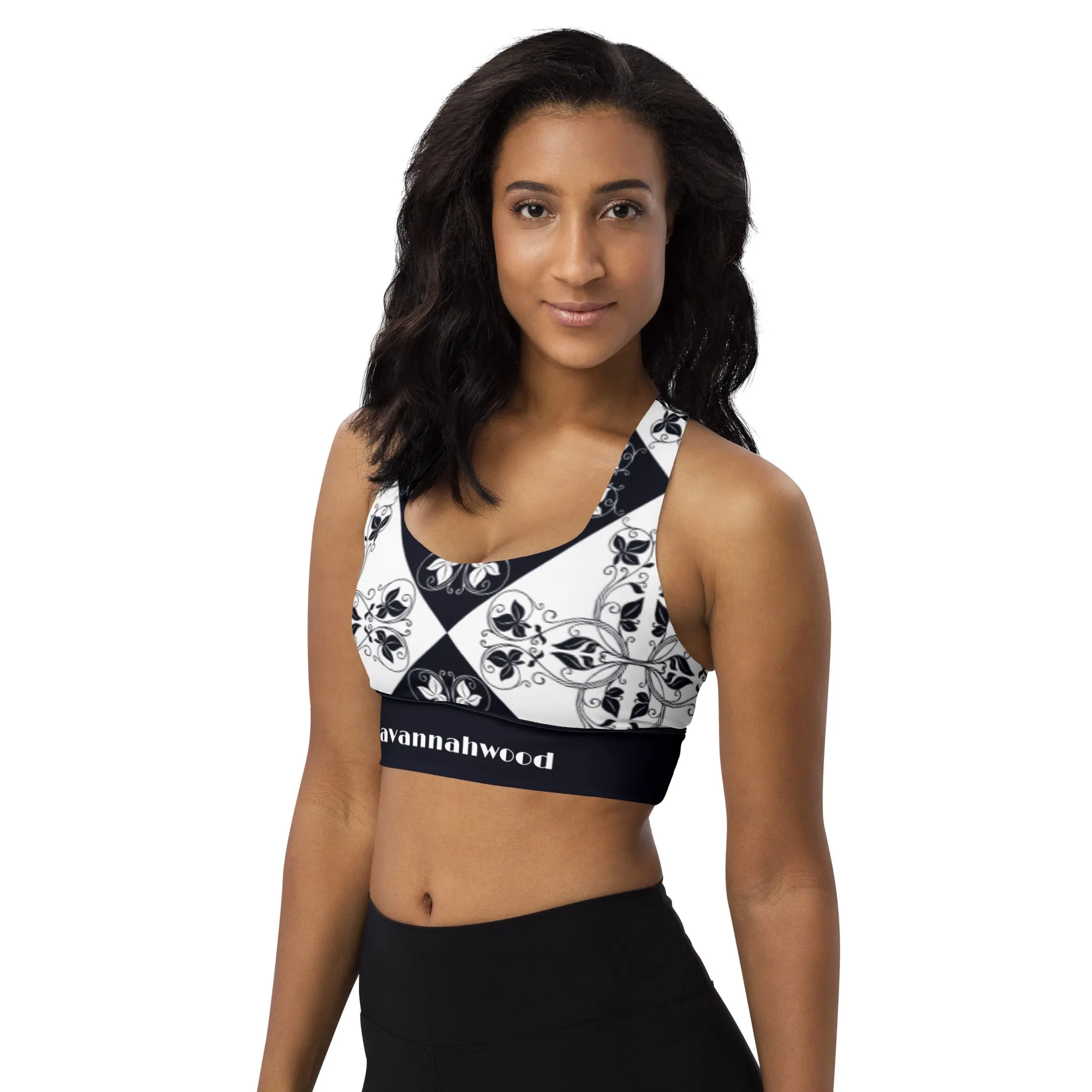 Longline sports bra Xari Navy