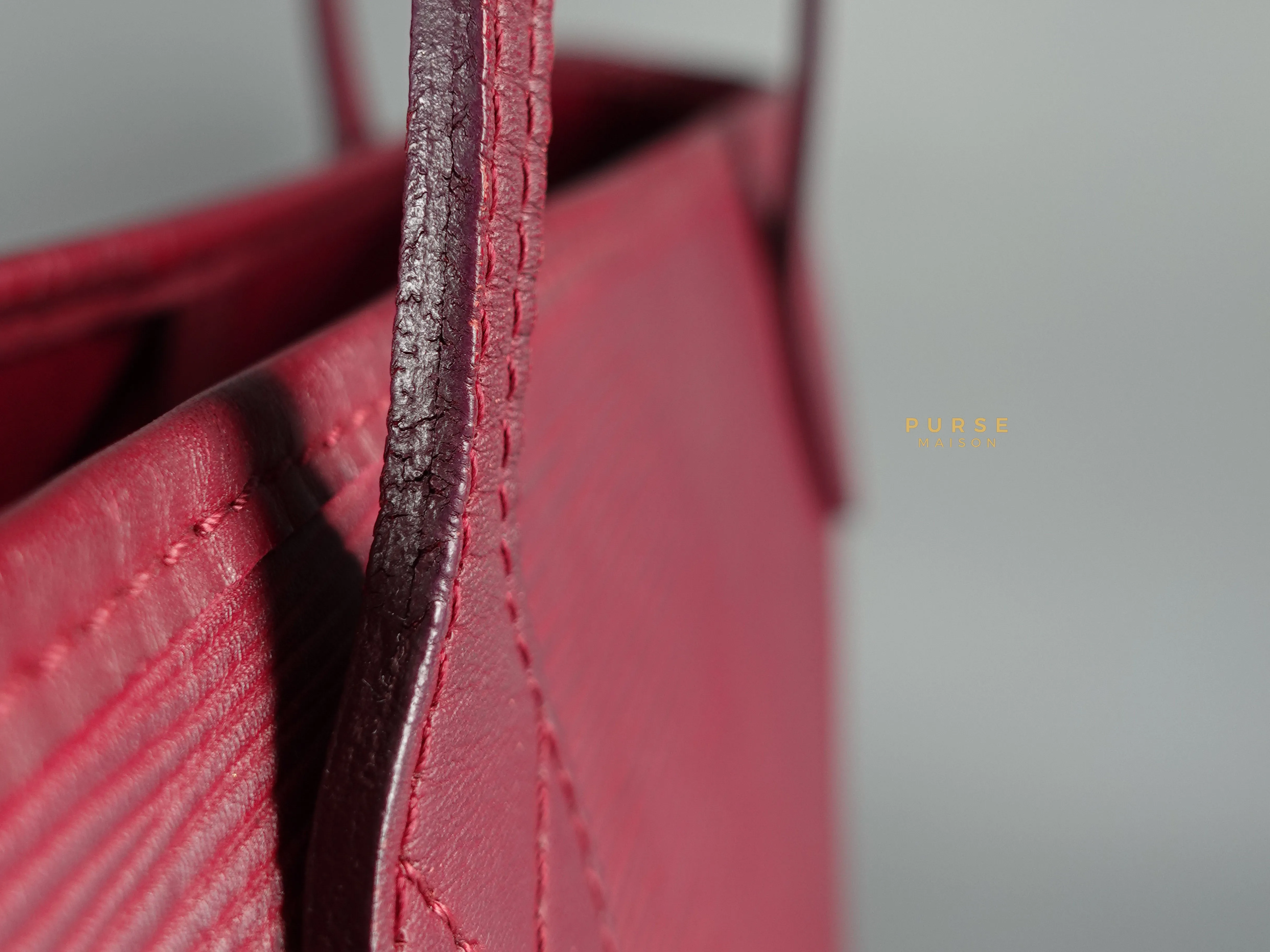 Louis Vuitton Epi Leather Neverfull Bag Red (Date Code: FL2133)