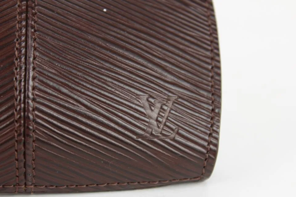 Louis Vuitton Moka Brown Epi Leather Demi Lune Zippy Coin Purse 14lvs1230