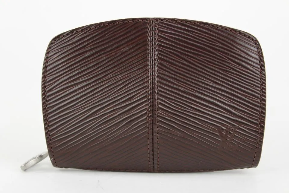 Louis Vuitton Moka Brown Epi Leather Demi Lune Zippy Coin Purse 14lvs1230