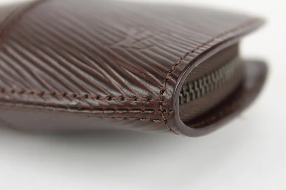 Louis Vuitton Moka Brown Epi Leather Demi Lune Zippy Coin Purse 14lvs1230