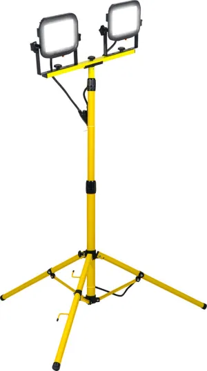 Luceco LSLTTW2201V Site 110V Twin Head Tripod Work Light 2x2000lm 2x20W