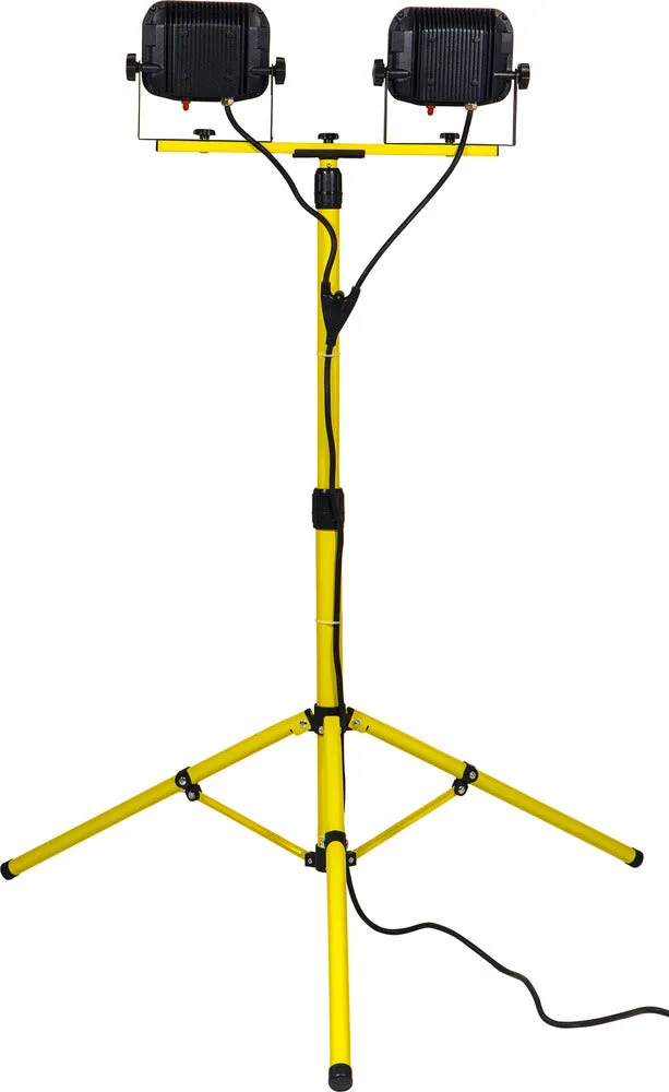 Luceco LSLTTW2201V Site 110V Twin Head Tripod Work Light 2x2000lm 2x20W
