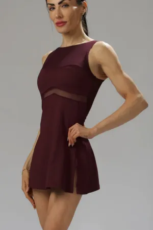 Luxe Mesh Panel Mini Dress