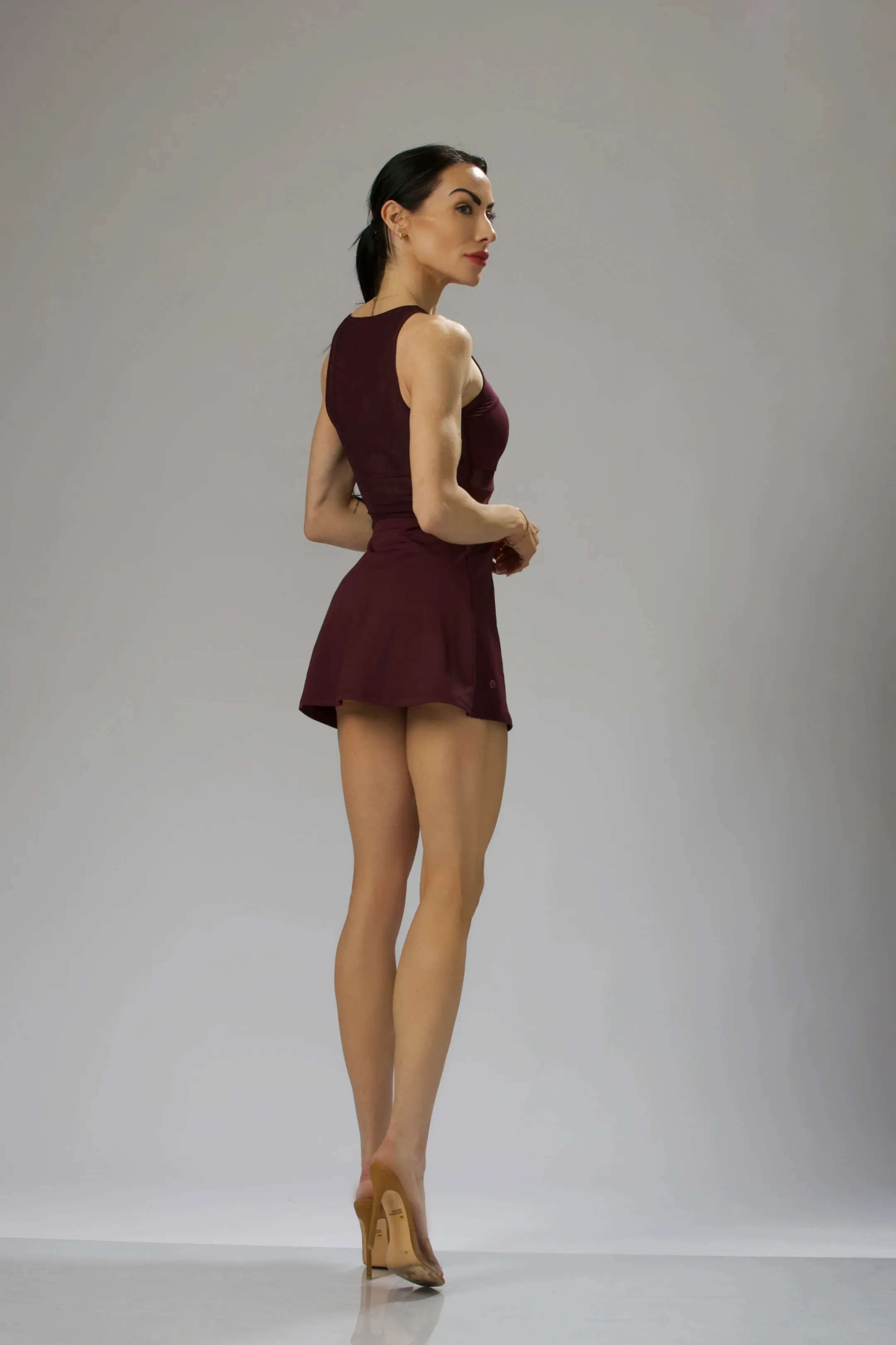 Luxe Mesh Panel Mini Dress