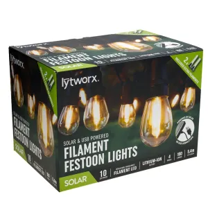 Lytworx Filament Festoon Solar And USB LED Lights