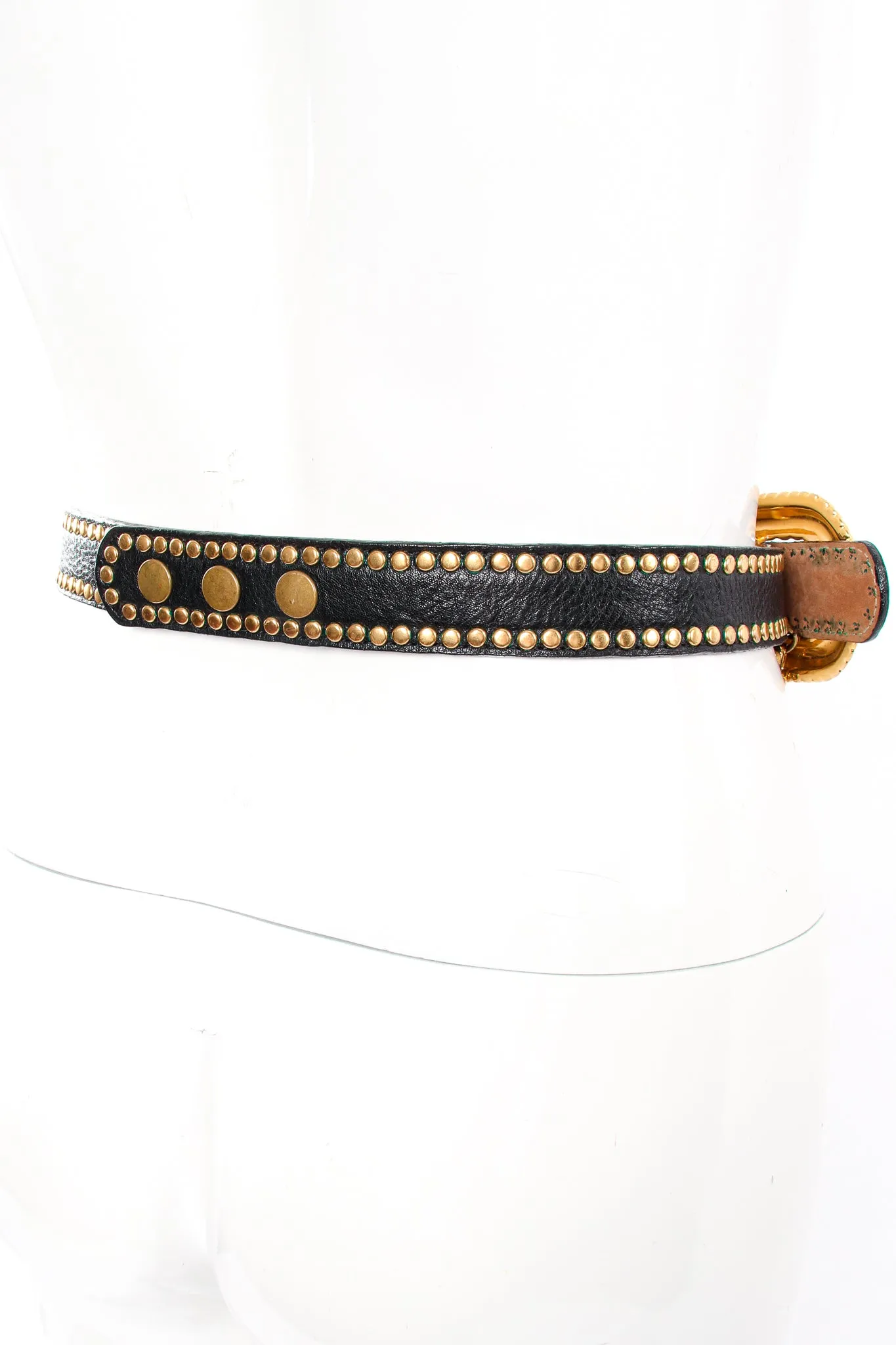 Maltese Cross Leather Chain Belt
