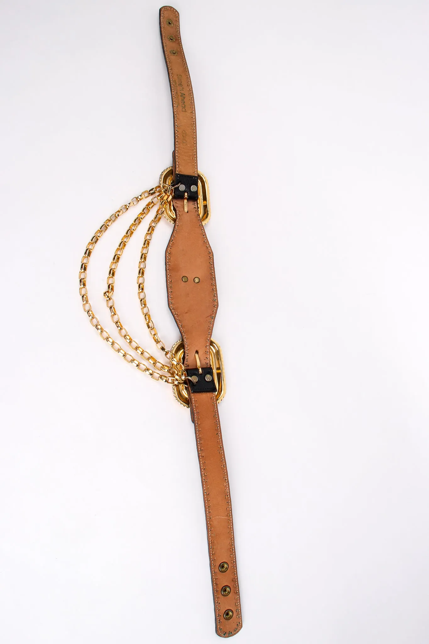 Maltese Cross Leather Chain Belt