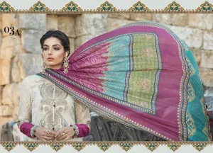 Maria b. Summer 2019 Cotton-Lawn Beige Embroidery Suit