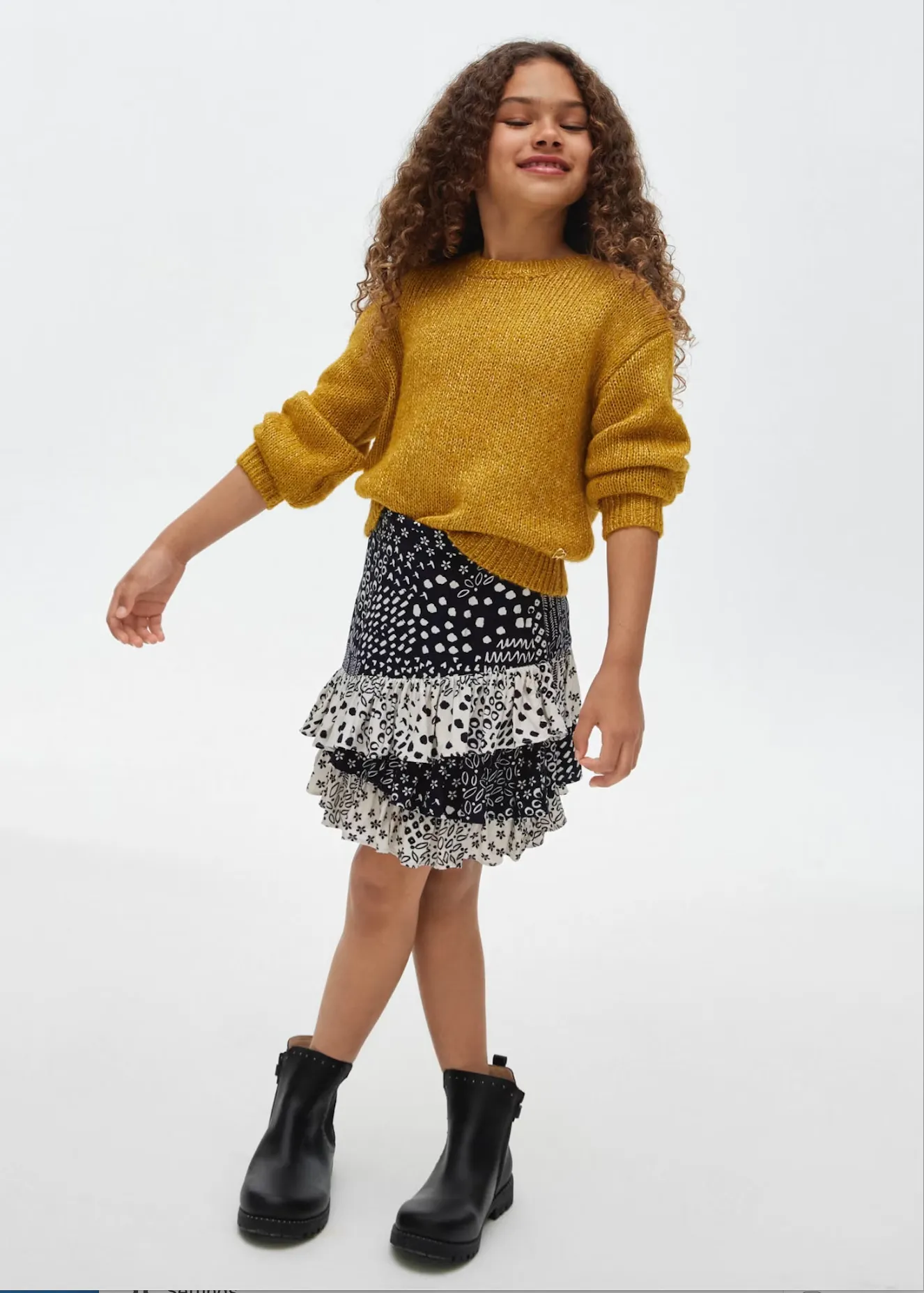 mayoral 7950 printed skirt