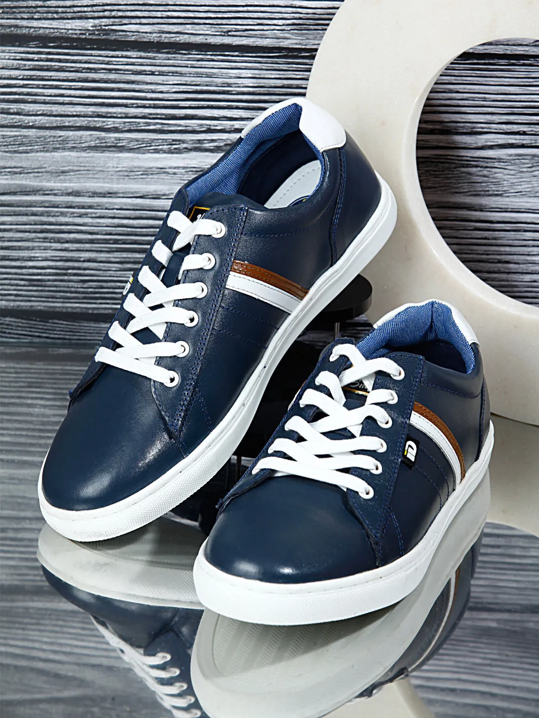 Men's Blue Lace Up  Casual Sneaker (ID3056)