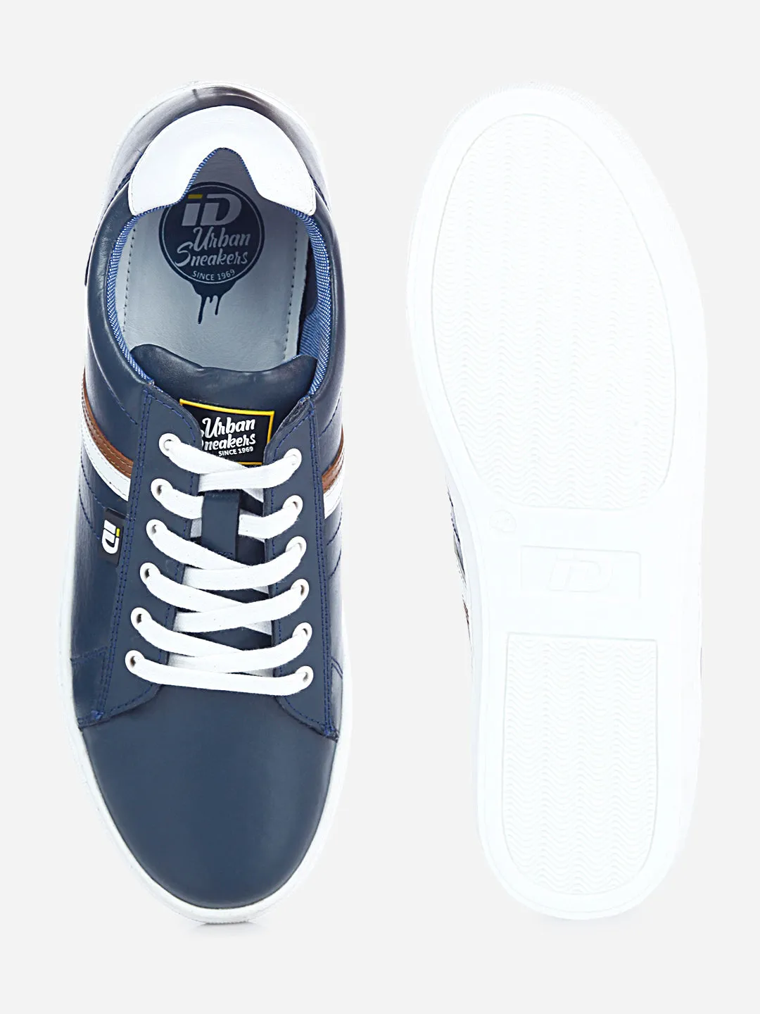 Men's Blue Lace Up  Casual Sneaker (ID3056)