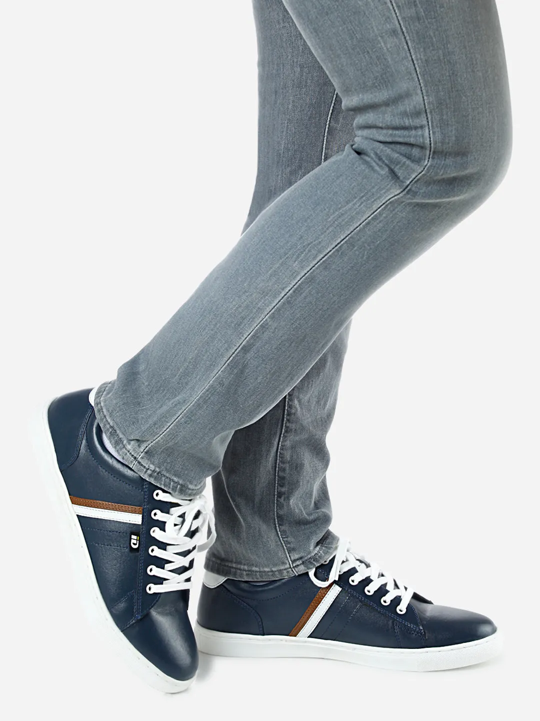 Men's Blue Lace Up  Casual Sneaker (ID3056)