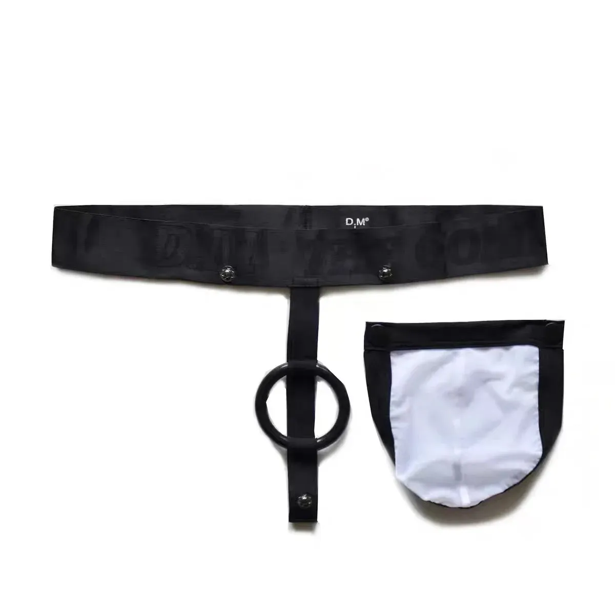 Men’s D.M. Detachable Pouch Cock Ring Mesh Thong