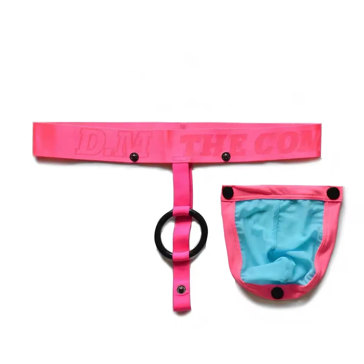 Men’s D.M. Detachable Pouch Cock Ring Mesh Thong