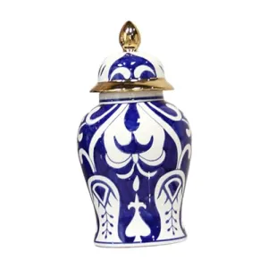 MERISHOPP® Ceramic Ginger Jar Vase Decor Porcelain Decor Jar for Table Wedding Interior|Home & Garden | Home Decor| Vases|1 Ginger Jar Vase
