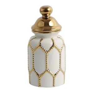 MERISHOPP® Ceramic Tea Canister Tin Porcelain Ginger Jar for Bookshelf Centerpiece S|Home & Garden | Home Decor| Other Home Decor|1 Ceramic Ginger Jar Vase