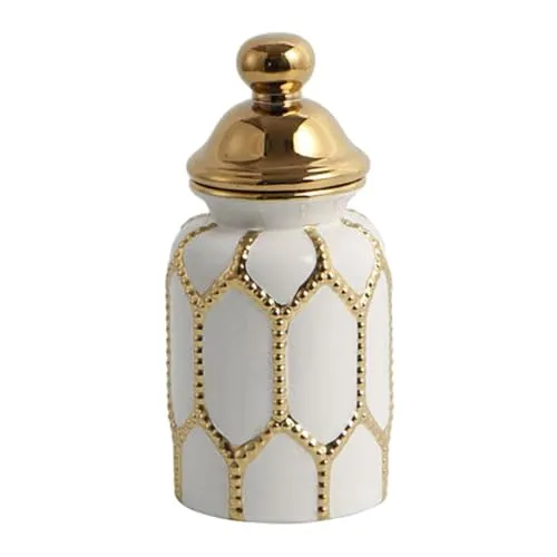 MERISHOPP® Ceramic Tea Canister Tin Porcelain Ginger Jar for Bookshelf Centerpiece S|Home & Garden | Home Decor| Other Home Decor|1 Ceramic Ginger Jar Vase