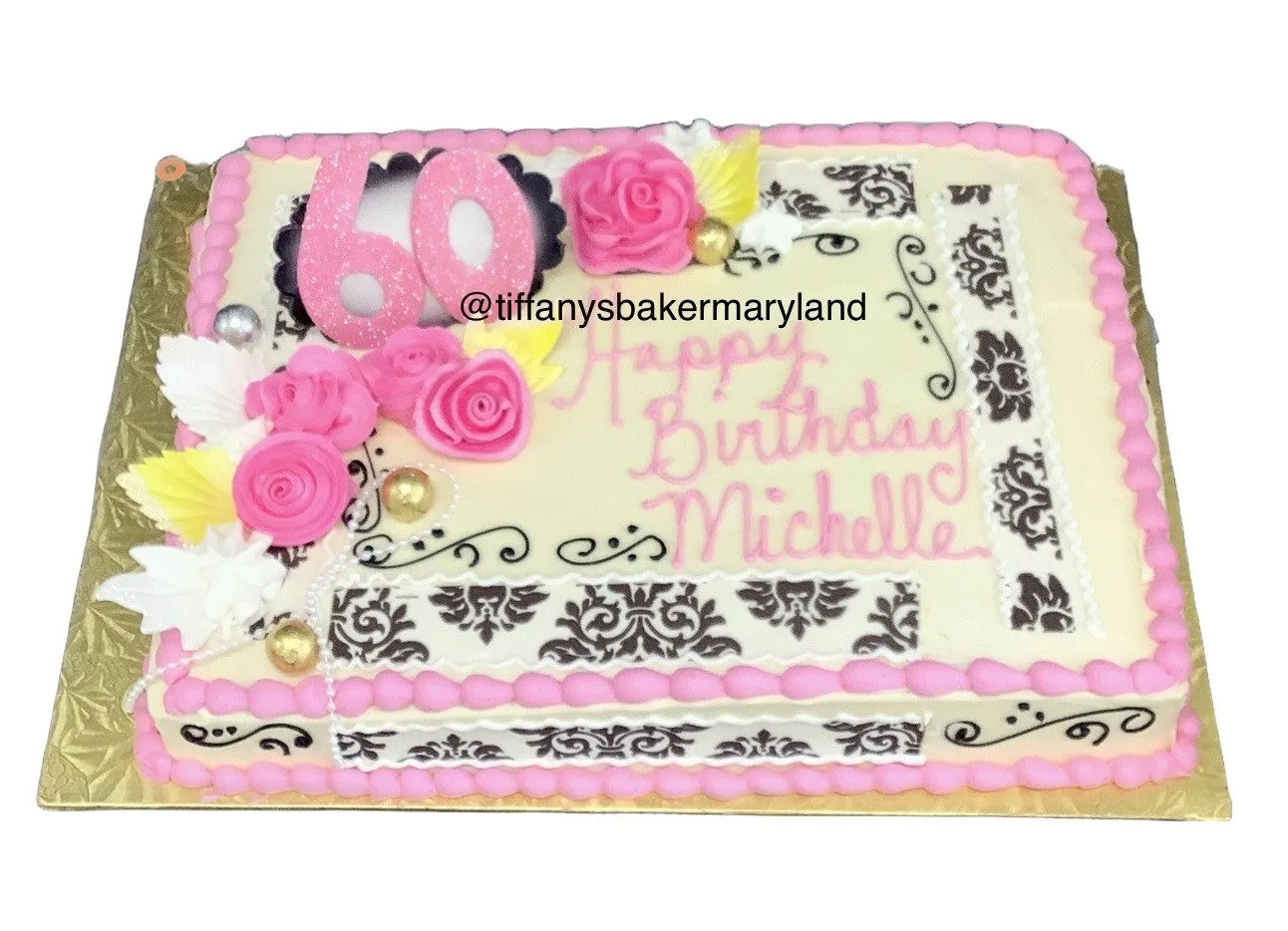 Milestone 60th Birthday Sheet Cake