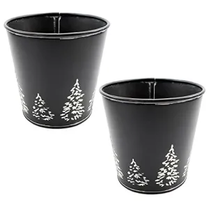 Mini Christmas Tree Buckets (Black, Case of 50)