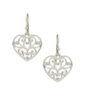 Montana Embossed Heart Ear Rings