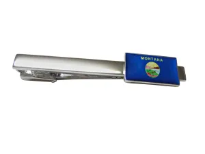 Montana State Flag Square Tie Clip