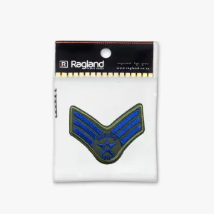 Motif Iron On Badge - ARMY BLUE STRIPE