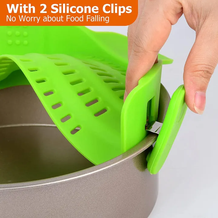 Multifunctional Silicone Colander Pot Strainer