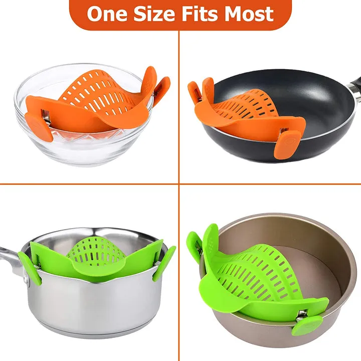 Multifunctional Silicone Colander Pot Strainer