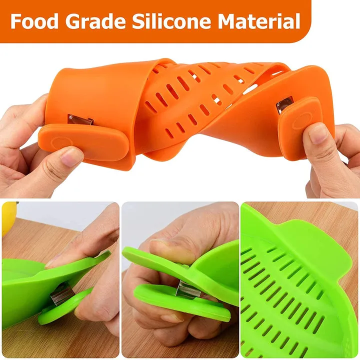 Multifunctional Silicone Colander Pot Strainer