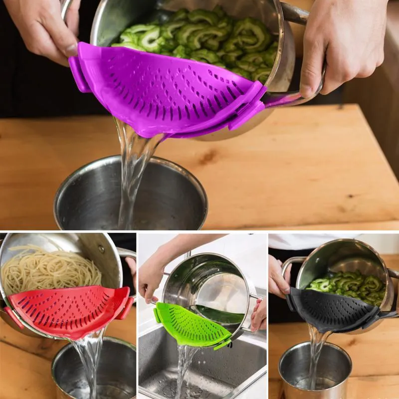 Multifunctional Silicone Colander Pot Strainer
