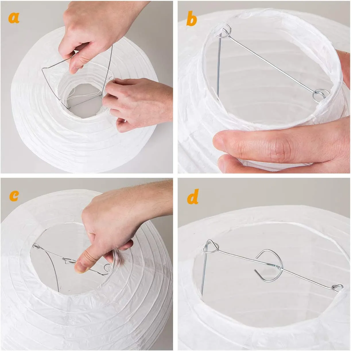 New LIHAO 6 PCS White Hot Air Balloon Paper Lanterns Wishing Lantern DIY Paper Lantern for Birthday Wedding Baby Shower Party Decoration Supplies