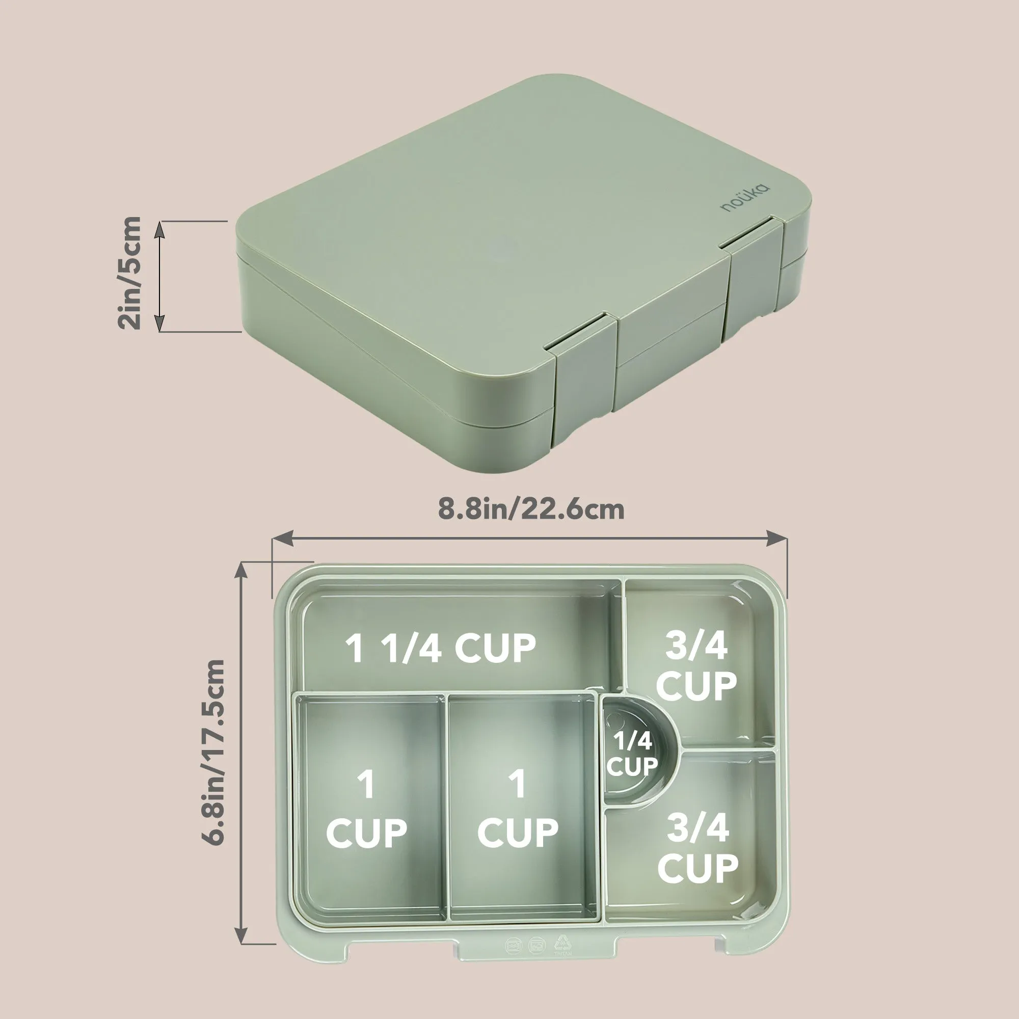 noüka Grand Bento Lunch Box - Dune (Min. of 2 PK, Multiples of 2 PK)