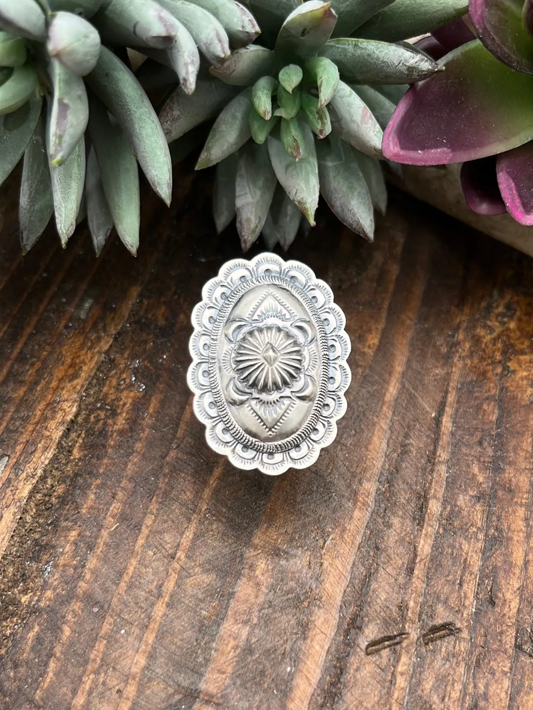 Nola Sterling Concho Ring