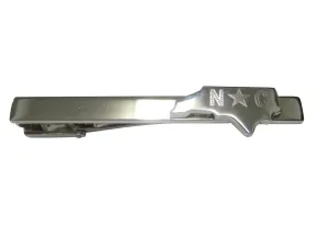 North Carolina State Map Shape and Flag Design Square Tie Clip