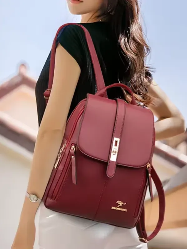 Nova - Anti-theft PU leather backpack with RFID protection and stylish design