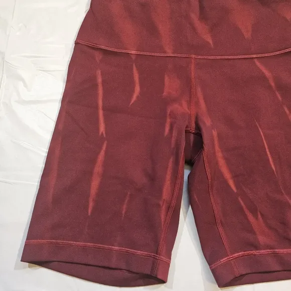NWOT Lululemon Wunder Train High-Rise Short 8&quot; (Sun Bleached Wash Red Merlot) 6