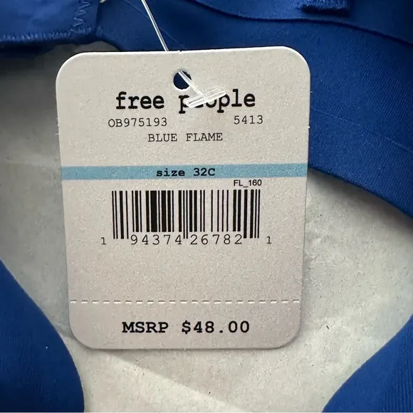 NWT Free People Intimately Blue Ari Underwire Bra Size 32C