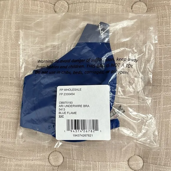 NWT Free People Intimately Blue Ari Underwire Bra Size 32C