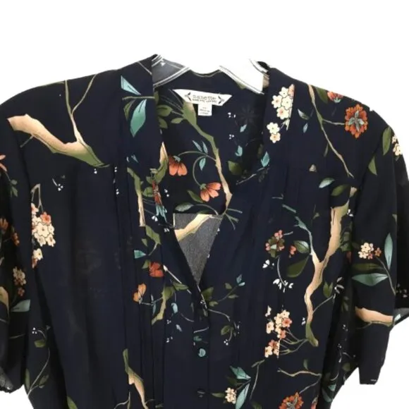 NWT Womens Size 12 NANETTE Nanette Lepore Floral Pleated Midi Shirt Dress NEW