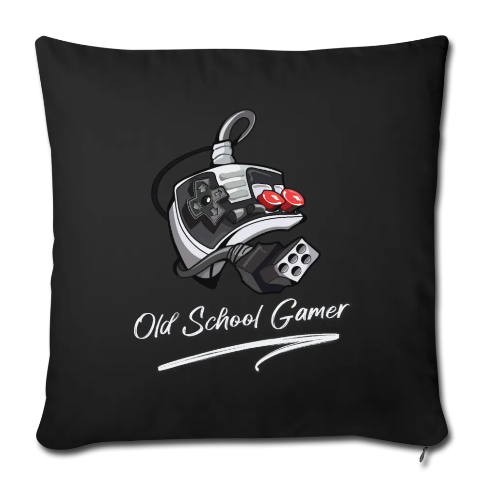 Old School Gamer Throw Pillow Cover