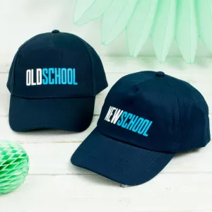 Old School New School Father And Son Caps