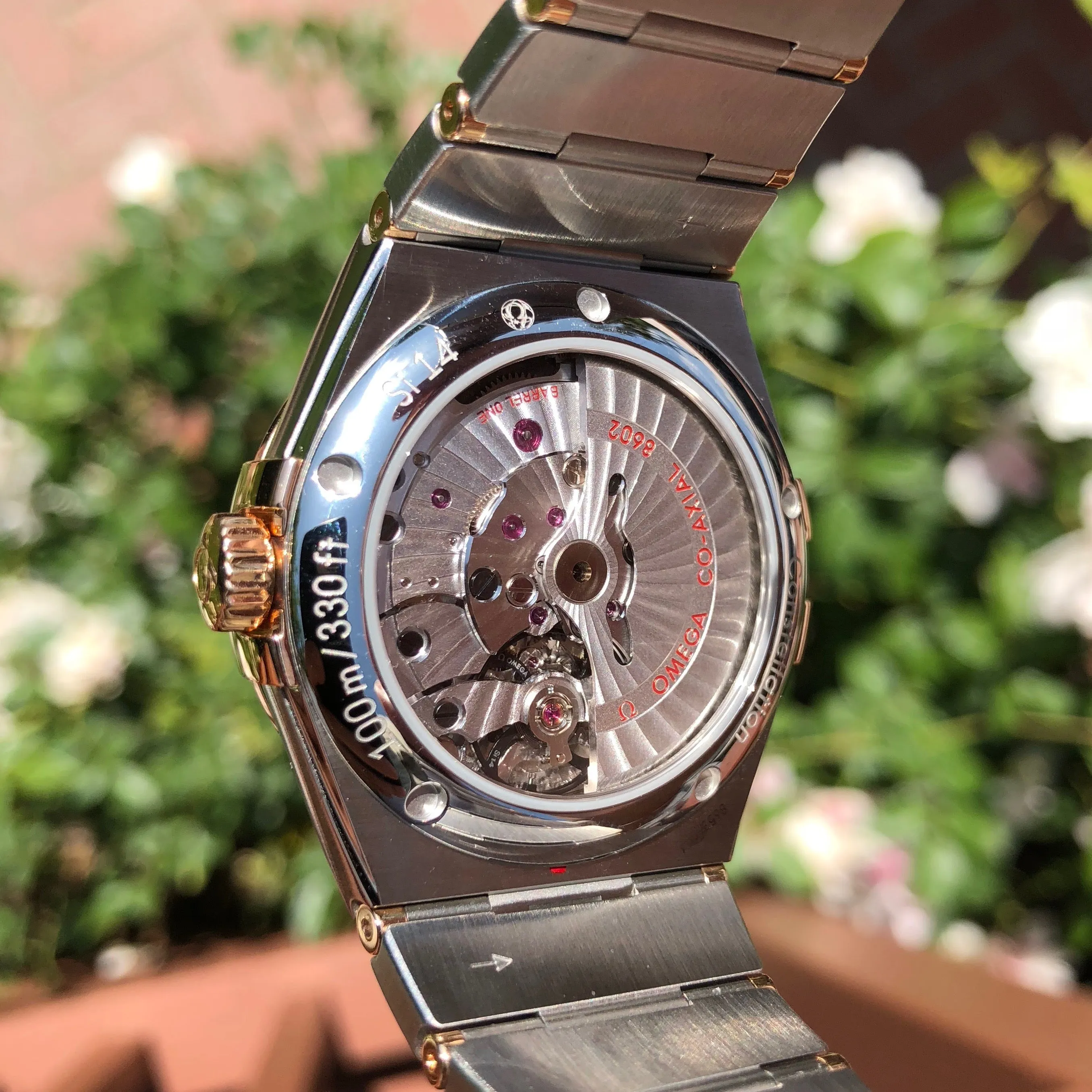 Omega Constellation 12320382202001 Two Tone Red Gold Steel Silver Dial Day Date Box & Papers