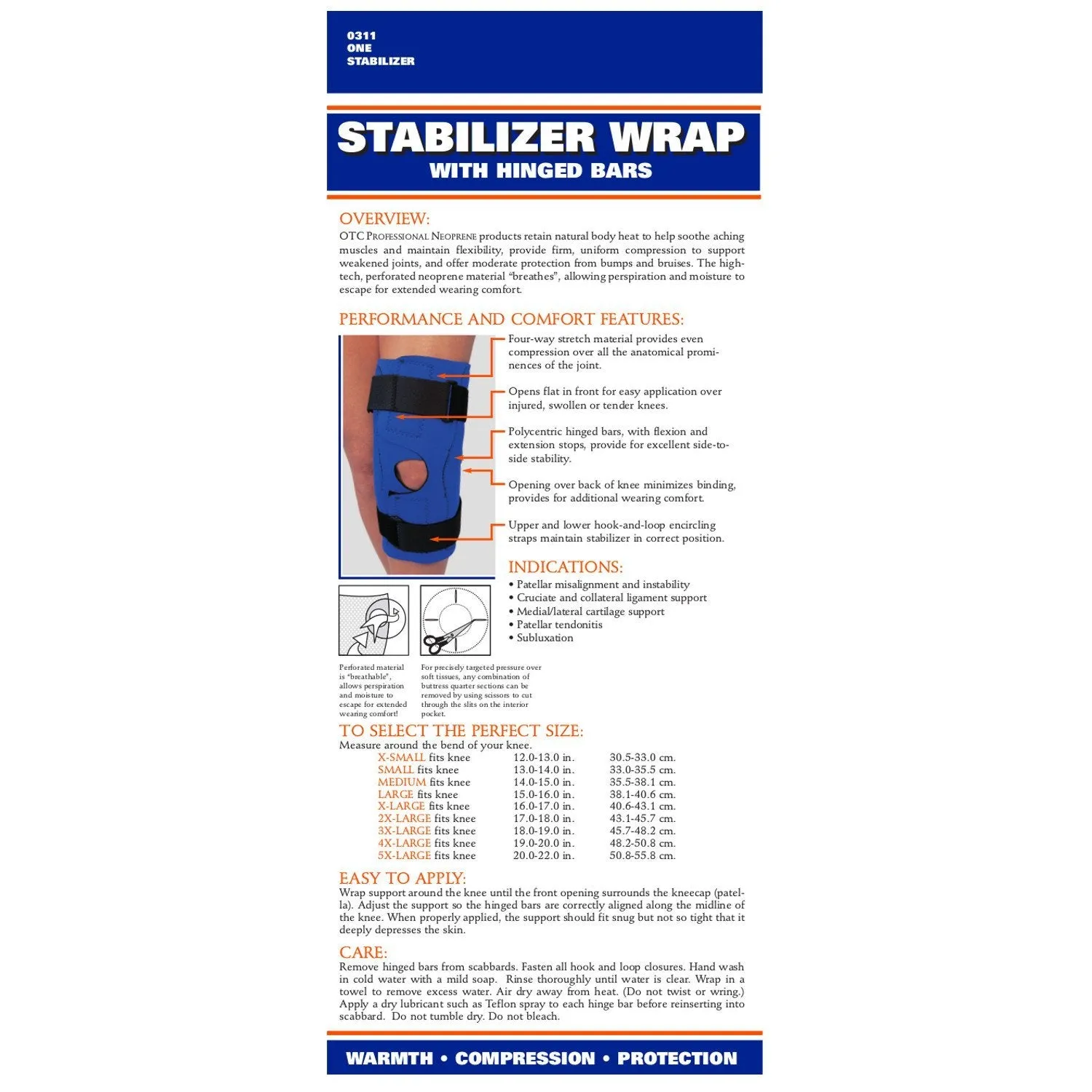 OTC KNEE WRAP NEOP HINGED - 0311