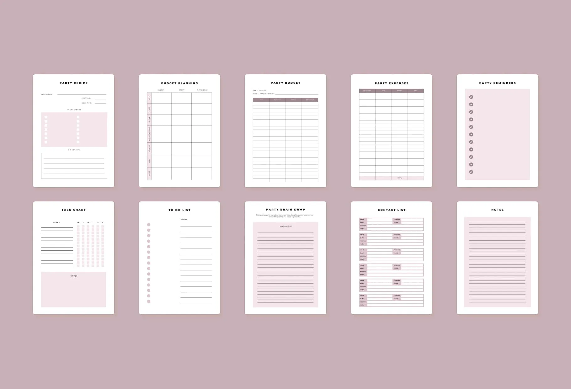 Party Planner Canva Template