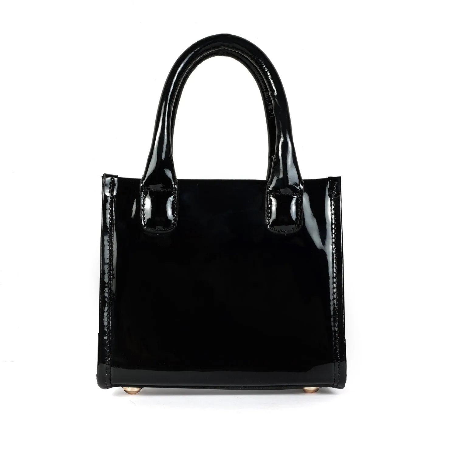 Patent Black Small Handbag