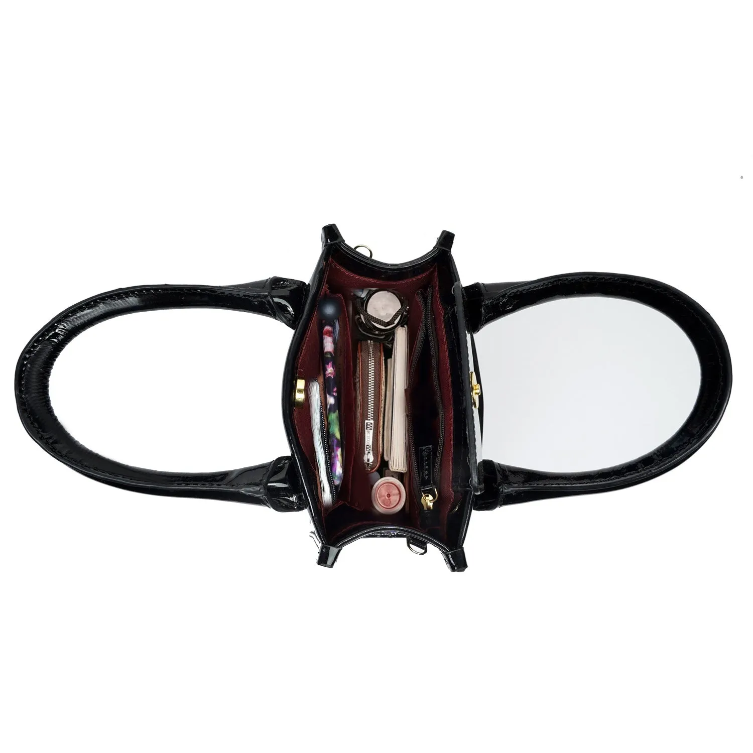 Patent Black Small Handbag