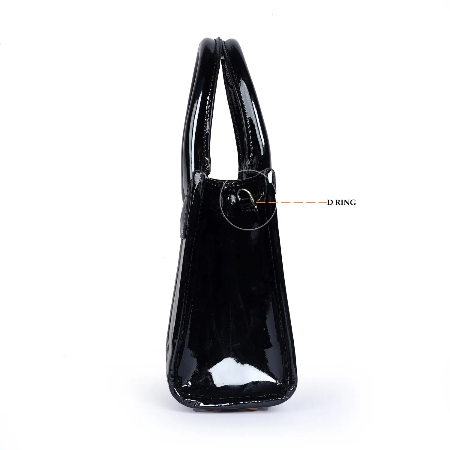 Patent Black Small Handbag